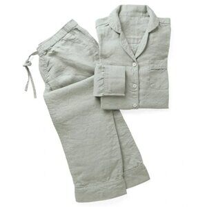 Serena & Lily Positano Linen Pajama, Eucalyptus, L